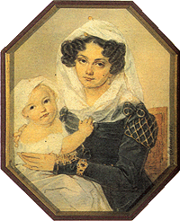 М.Н. Волконская с сыном